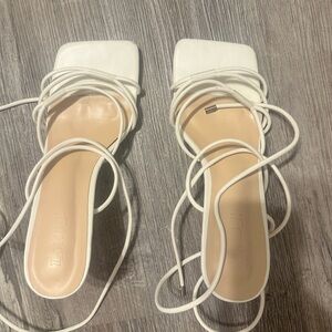 Women's White Strappy Sandals